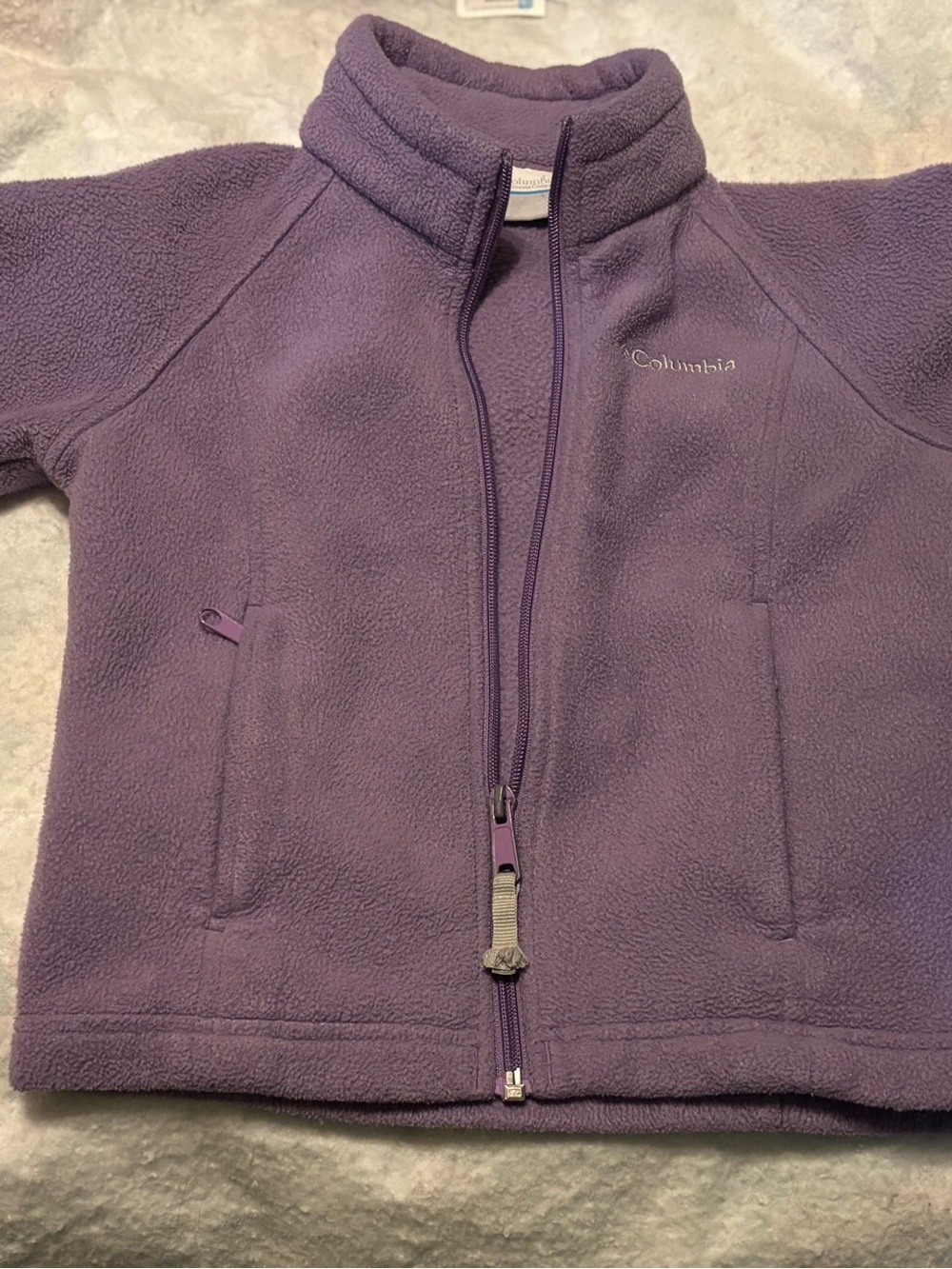 Columbia Girls’ Lavender Full-Zip Fleece Jacket, Size 4/5